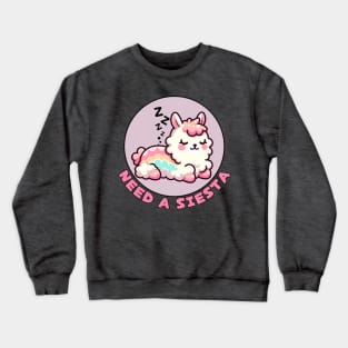 Tired llama Crewneck Sweatshirt